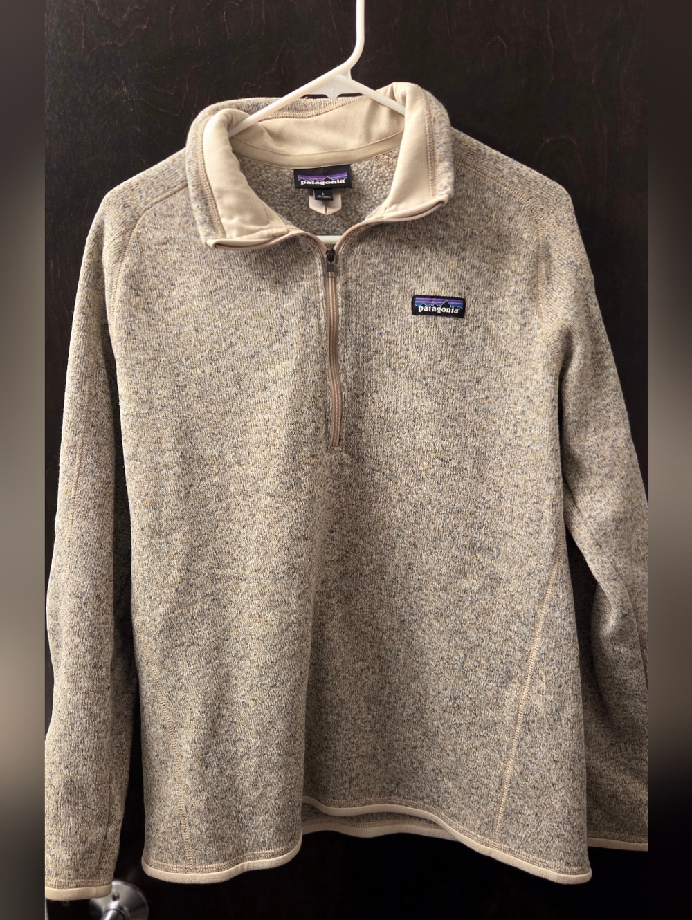 Patagonia Women’s Better Swester Fleece 1/4 ZipPullover — Heathered Tan/Cream